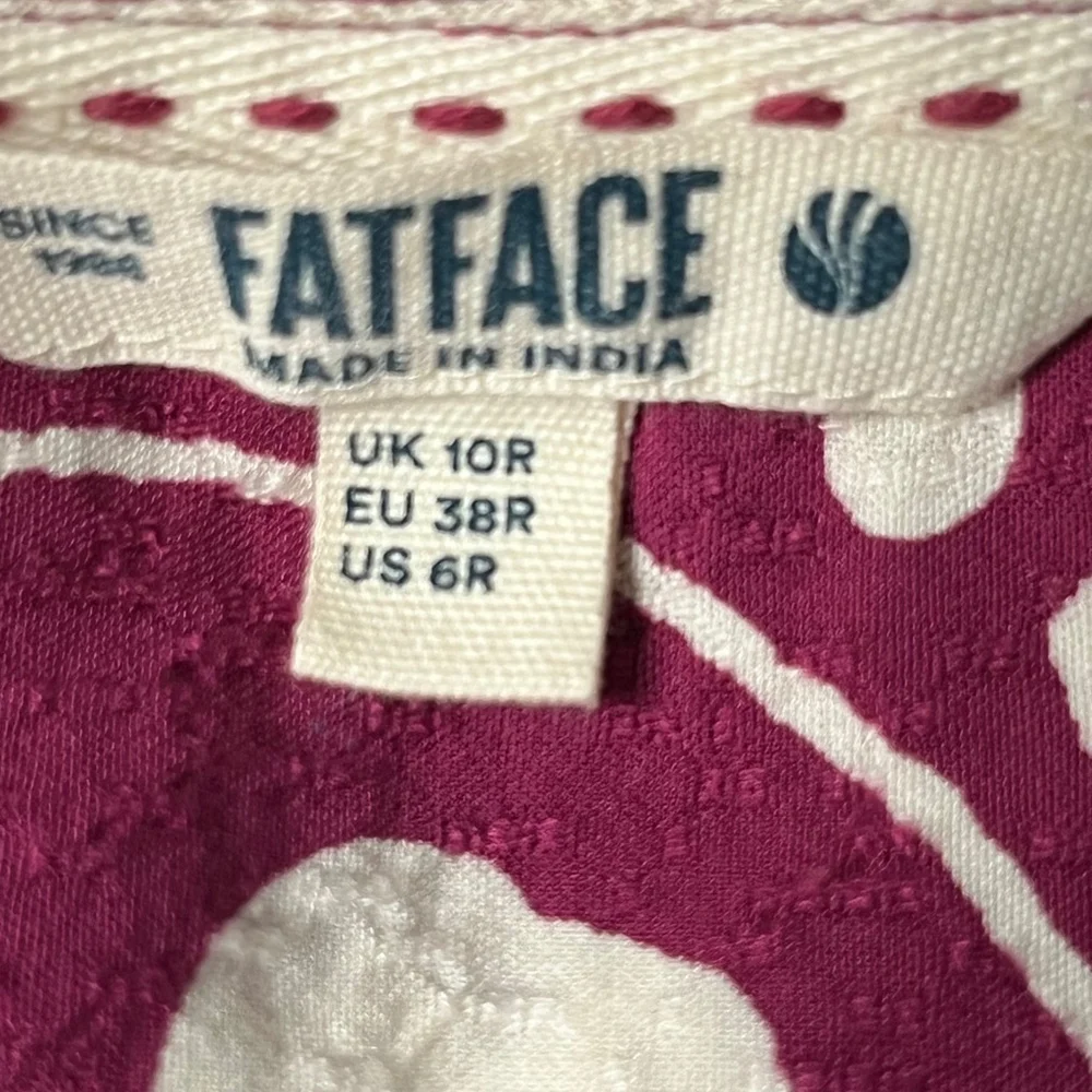 Fat Face Aster Wallpaper Button Front Floral Midi Dress Size 6 - Picture 7 of 8